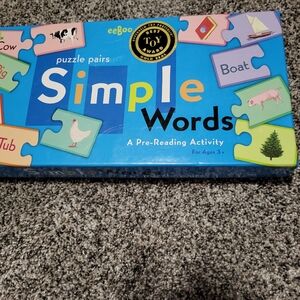 eeBoo Simple Words Puzzle Pairs